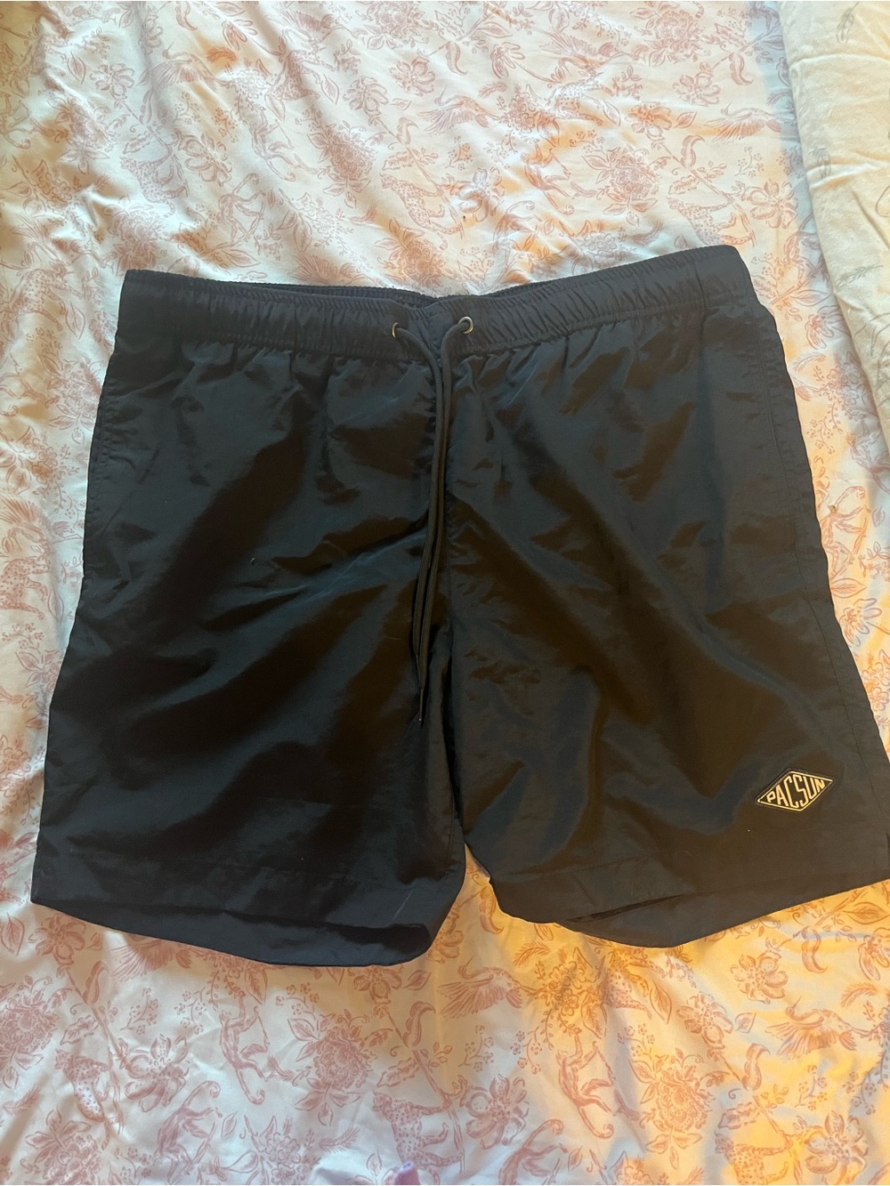 PacSun Black Logo Swim Shorts